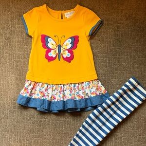 Girls Butterfly Outfit Set